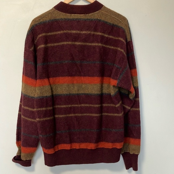 Timberland Vintage made in Italy Cozy Crewneck Sweater Brown Orange stripes - Picture 5 of 5